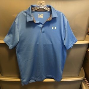 Under Armour heat gear men’s light blue Polo